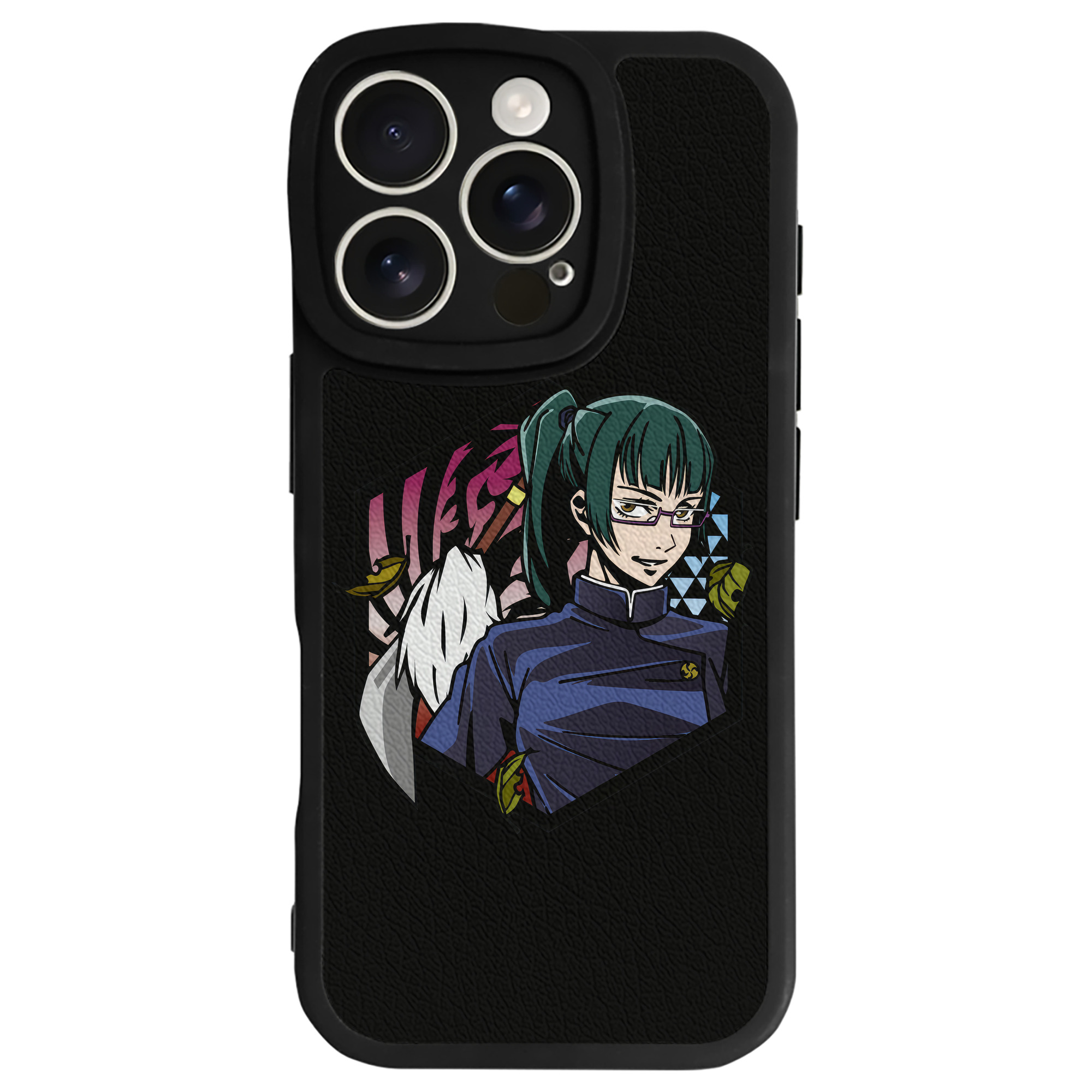 （画像用） 呪術廻戦 Jujutsu Kaisen 【iPhone 16シリーズ対応】シリコンスマホケース（レザー調） 材質：シリコン